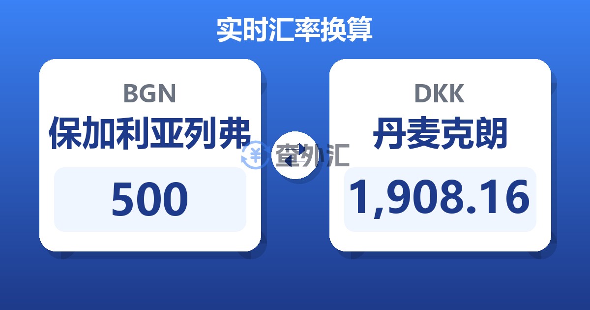 500保加利亚列弗兑丹麦克朗