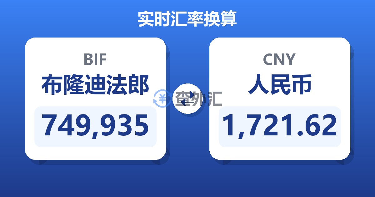 749,935布隆迪法郎兑人民币