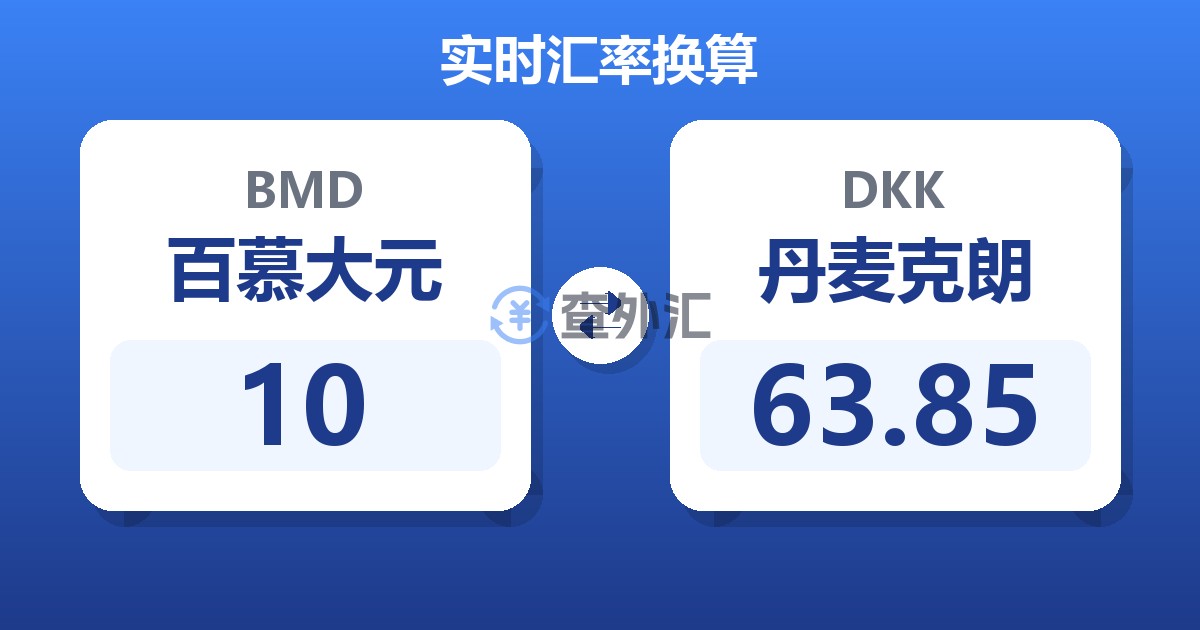 10百慕大元兑丹麦克朗