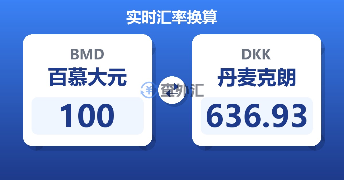 100百慕大元兑丹麦克朗