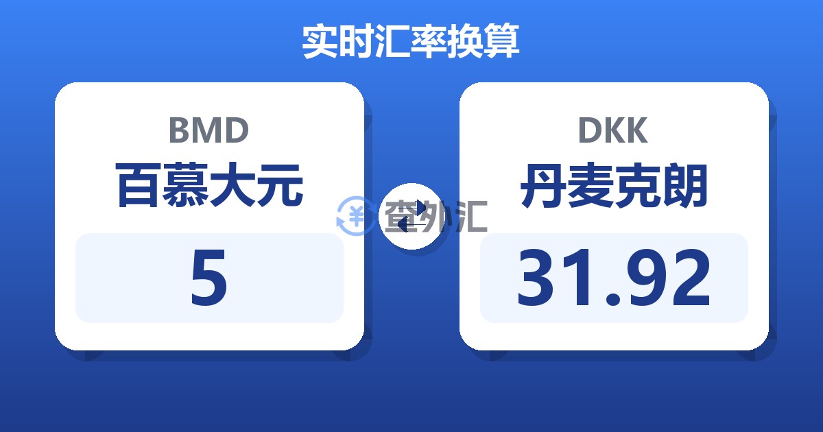 5百慕大元兑丹麦克朗