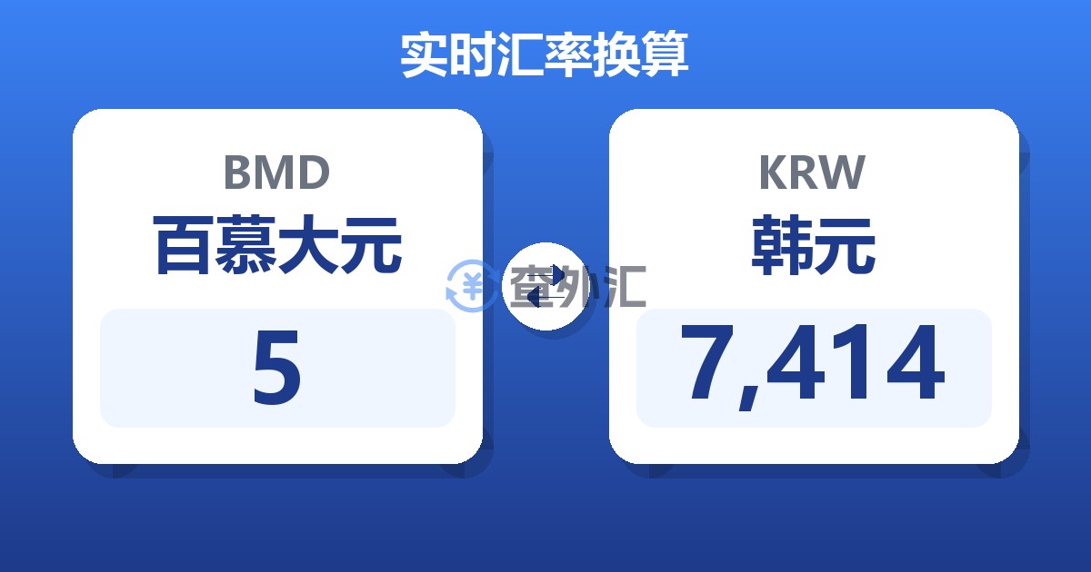 5百慕大元兑韩元