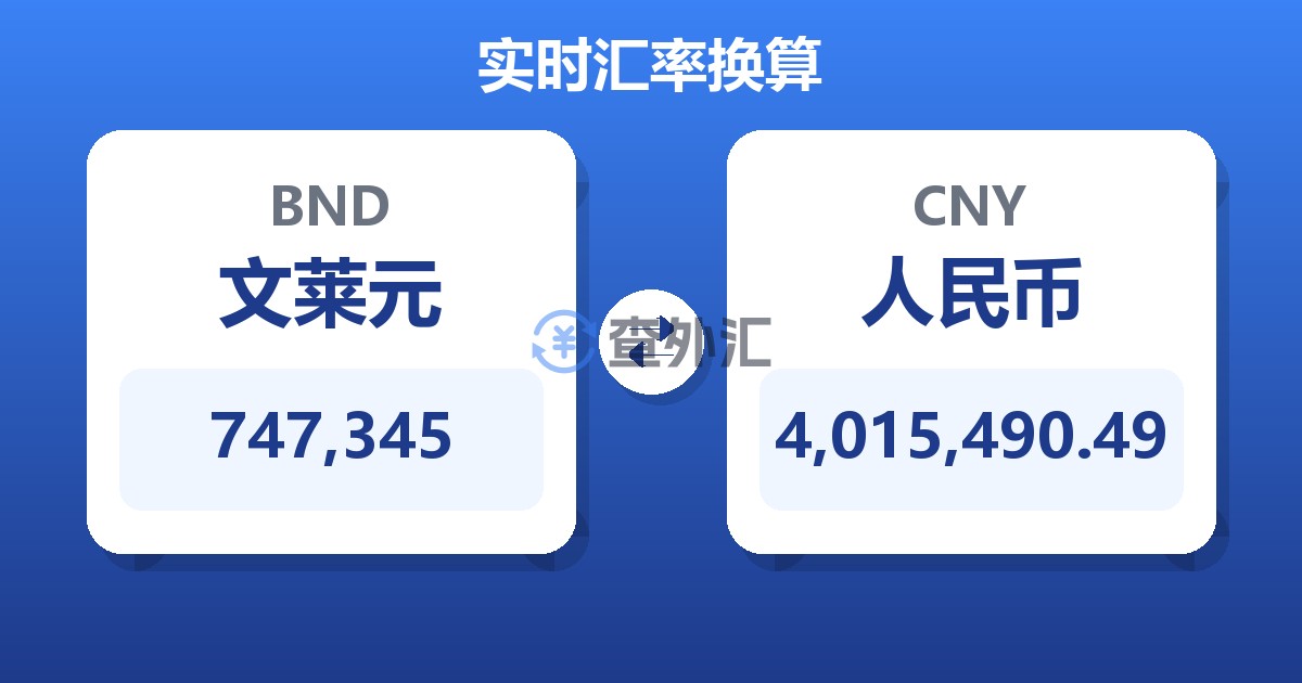 747,345文莱元兑人民币