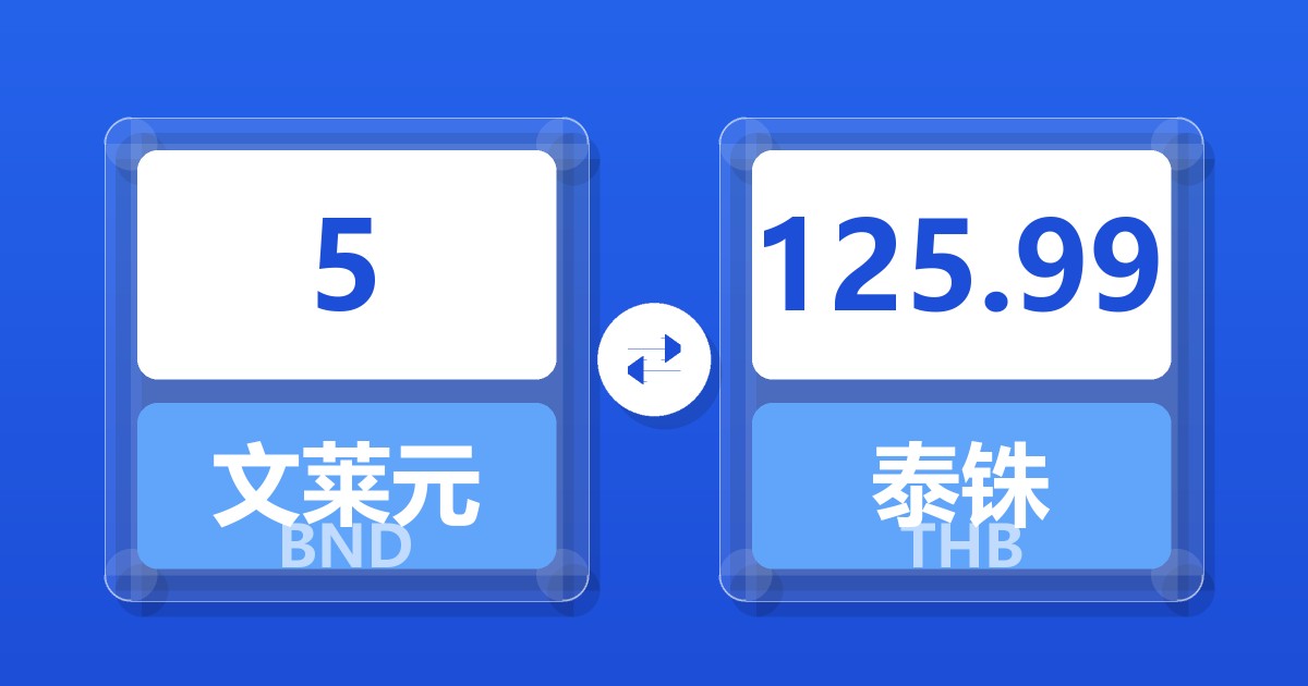 5文莱元兑泰铢