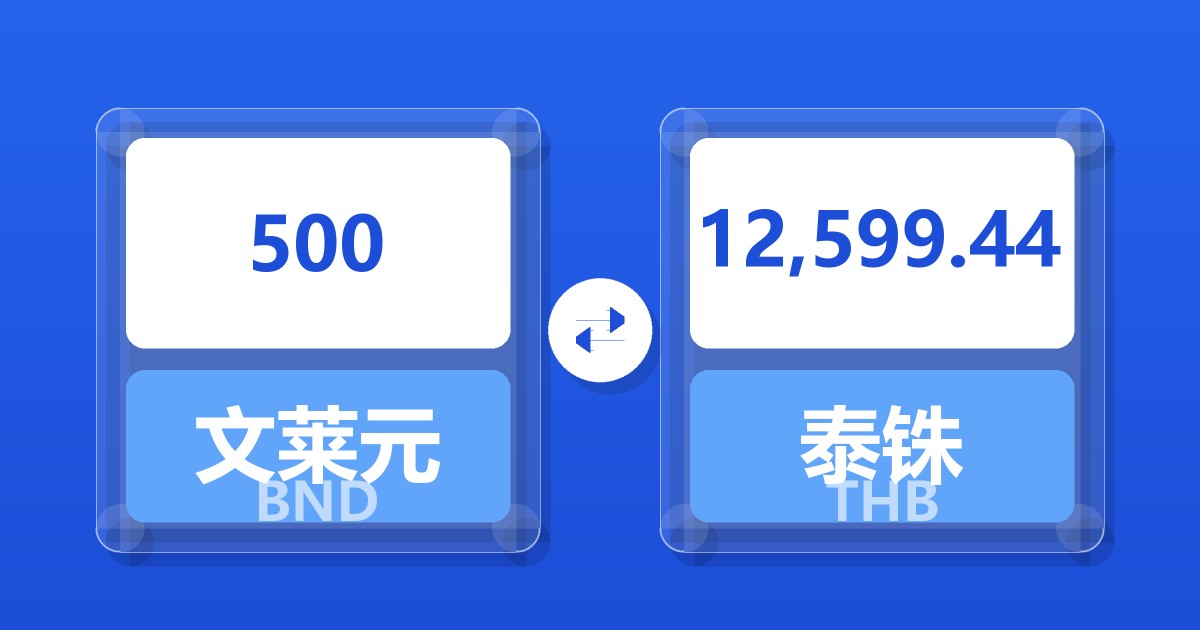 500文莱元兑泰铢