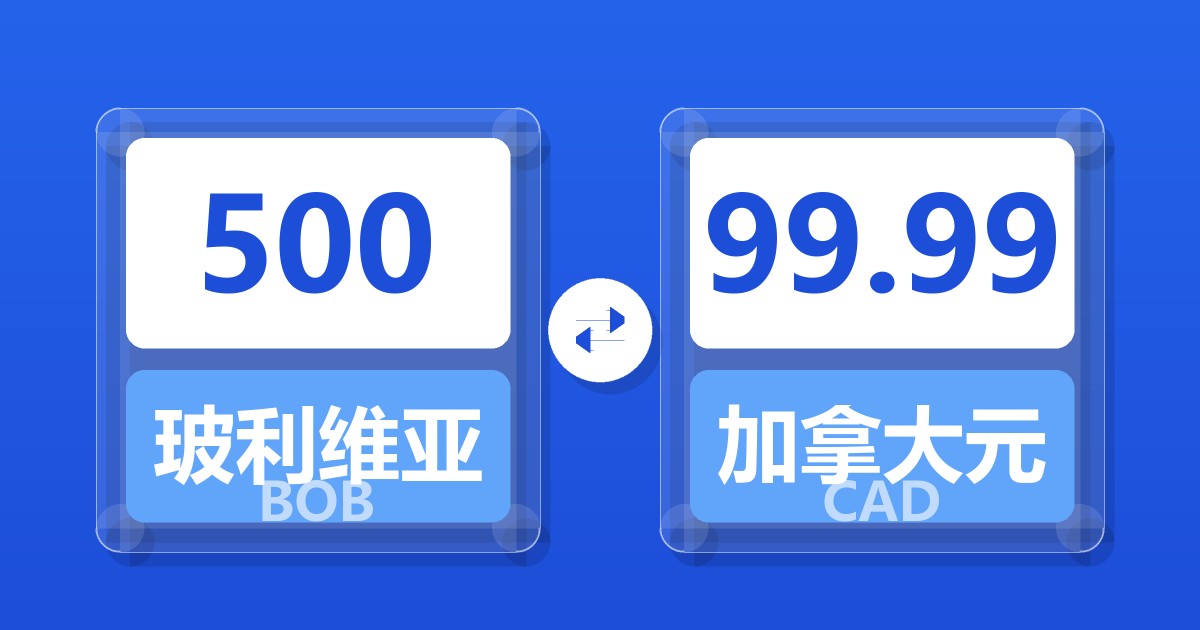 500玻利维亚诺兑加拿大元