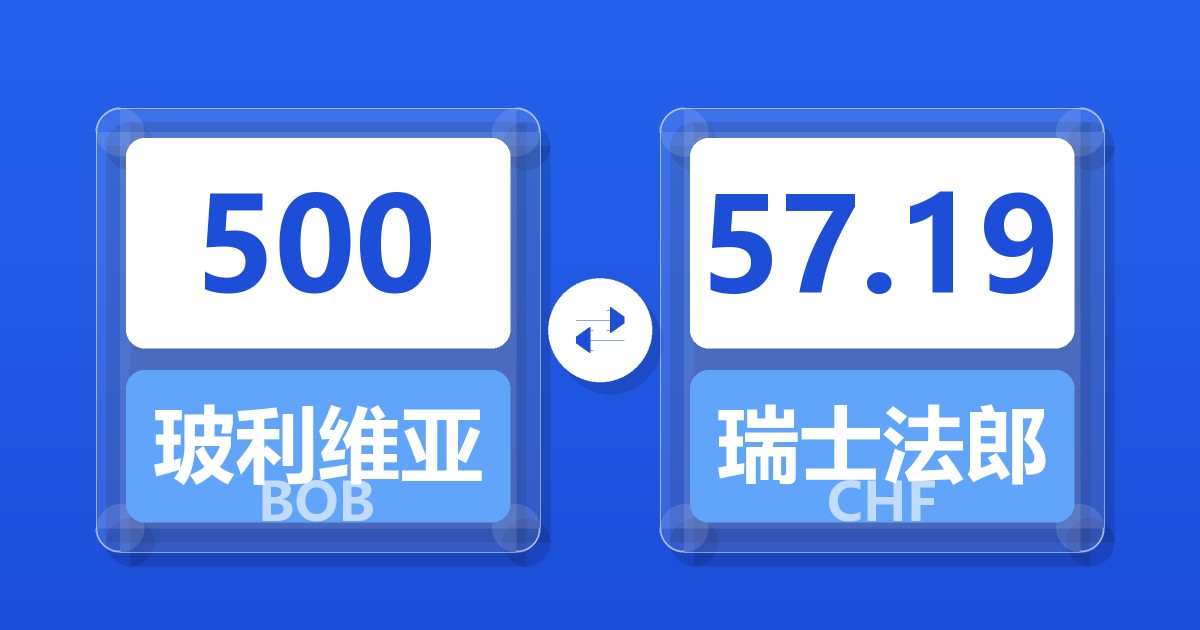 500玻利维亚诺兑瑞士法郎