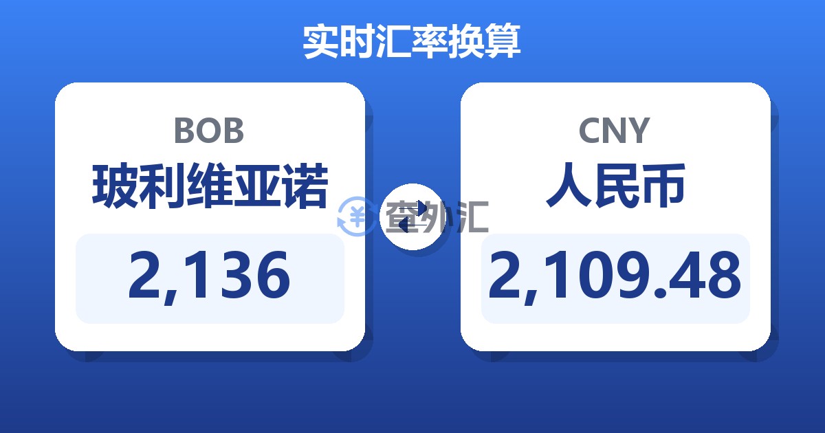 2,136玻利维亚诺兑人民币