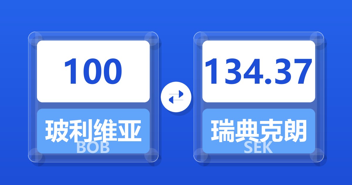 100玻利维亚诺兑瑞典克朗