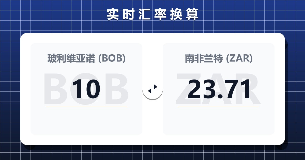 10玻利维亚诺兑南非兰特