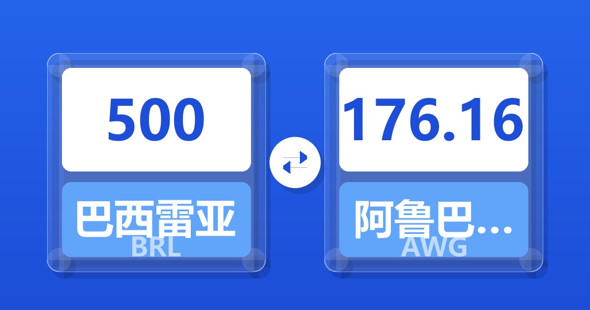 500巴西雷亚尔兑阿鲁巴弗罗林