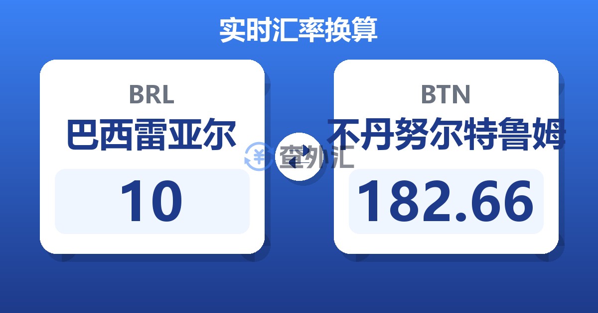 10巴西雷亚尔兑不丹努尔特鲁姆