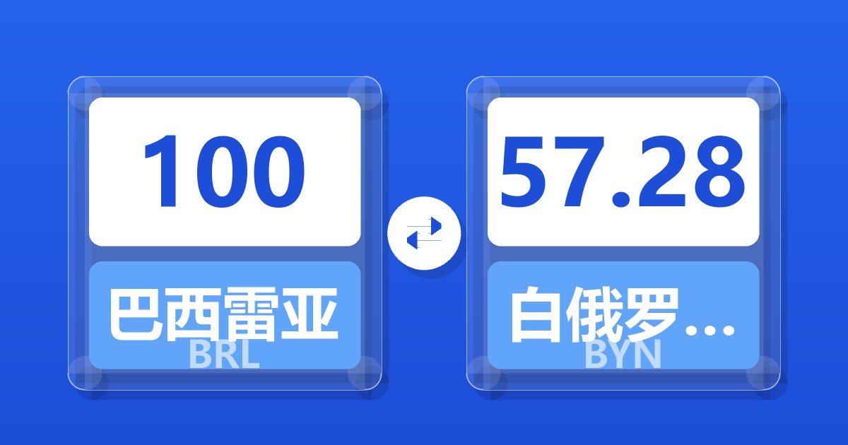 100巴西雷亚尔兑白俄罗斯卢布