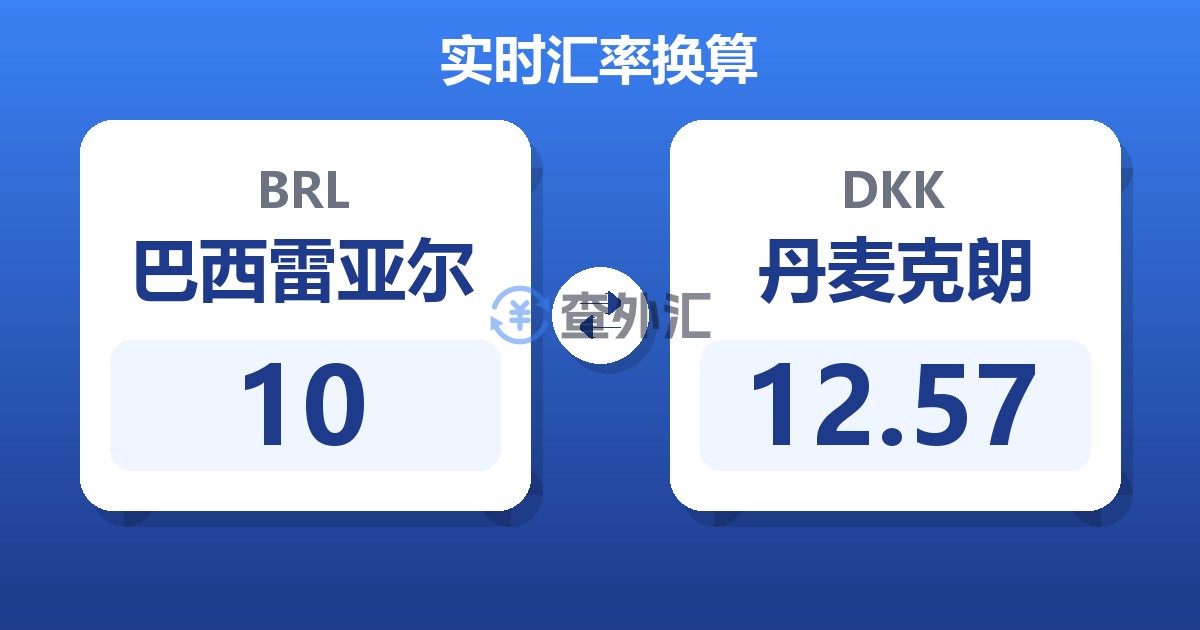 10巴西雷亚尔兑丹麦克朗