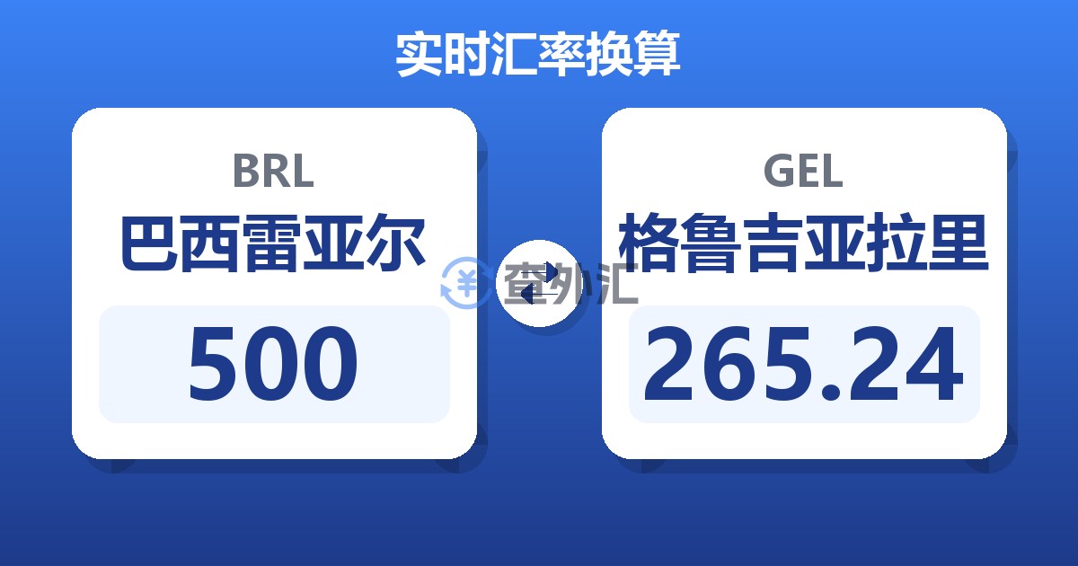 500巴西雷亚尔兑格鲁吉亚拉里