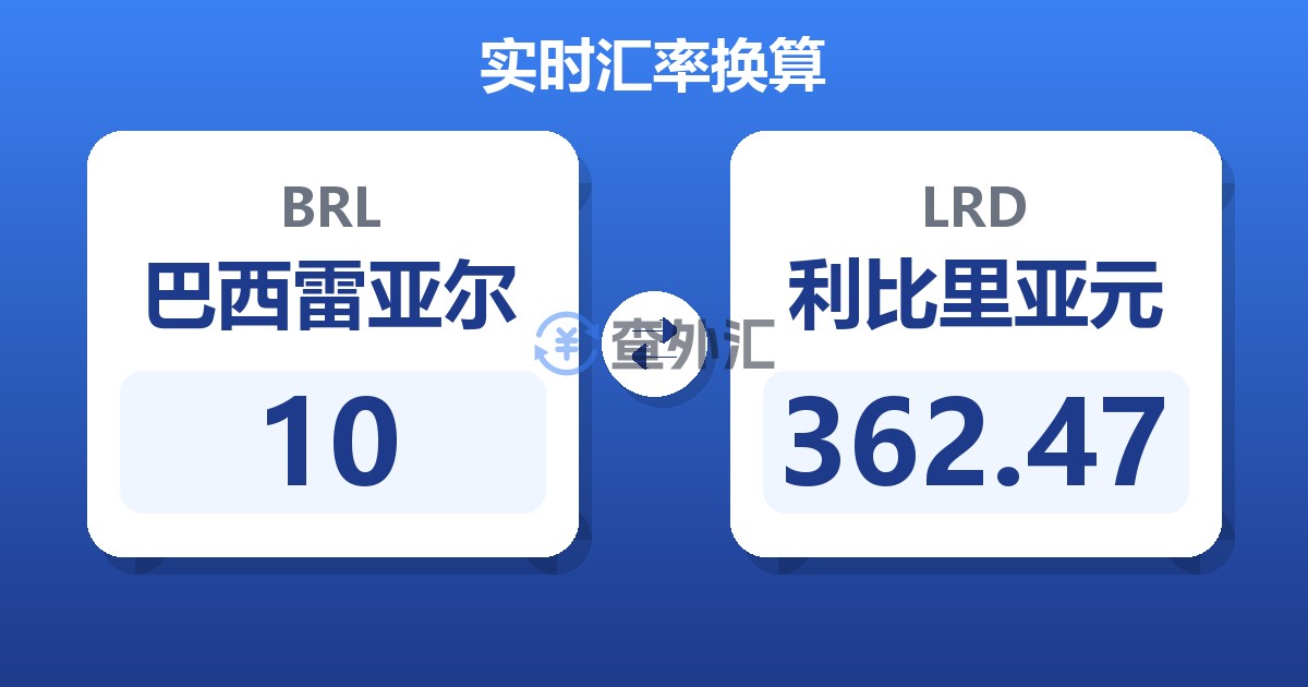 10巴西雷亚尔兑利比里亚元