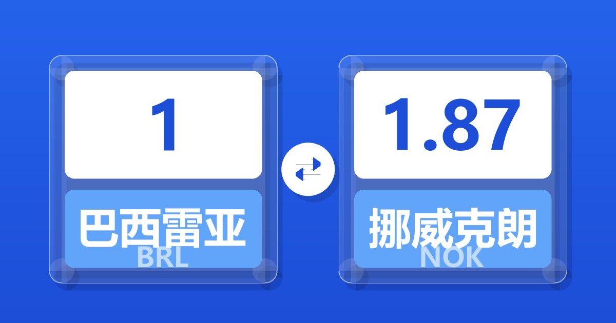 巴西雷亚尔对挪威克朗汇率换算器