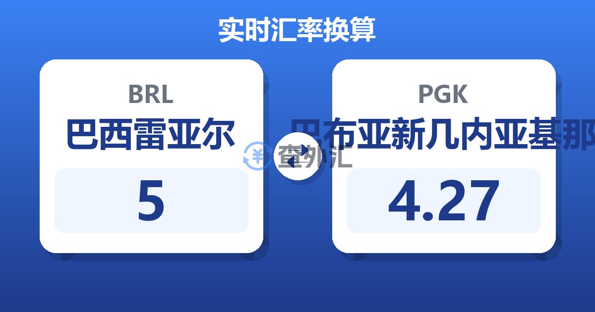 5巴西雷亚尔兑巴布亚新几内亚基那