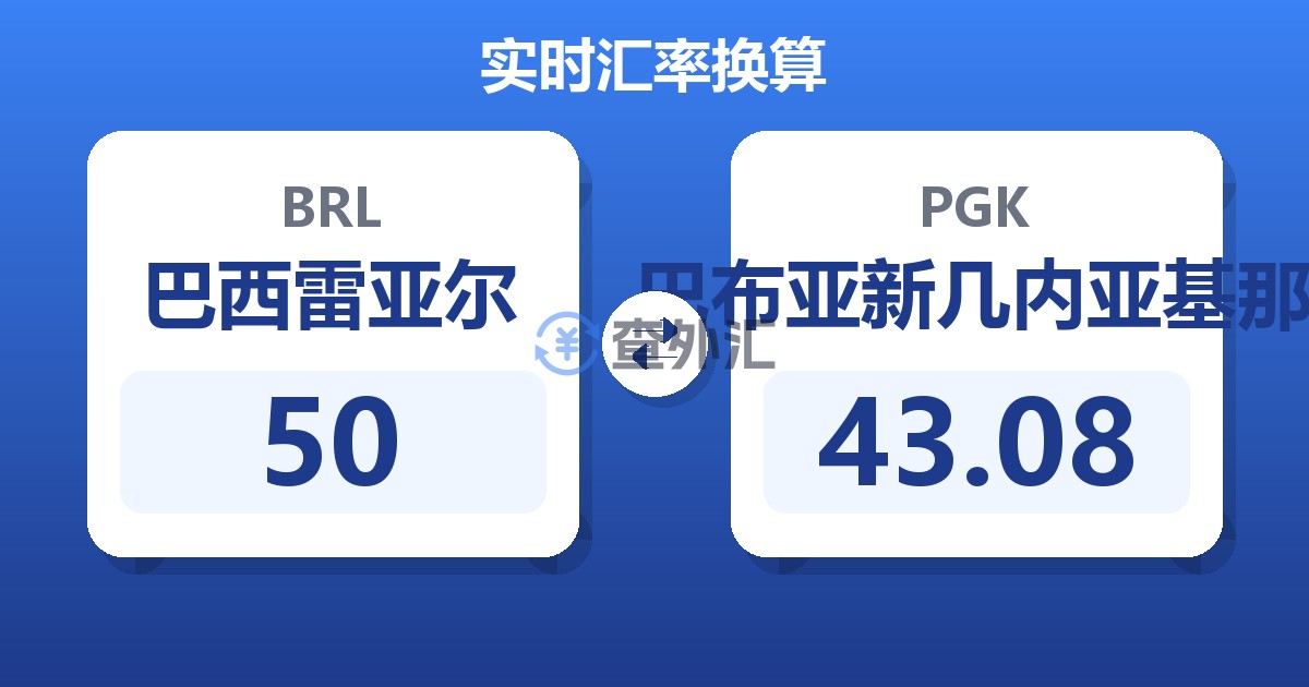 50巴西雷亚尔兑巴布亚新几内亚基那