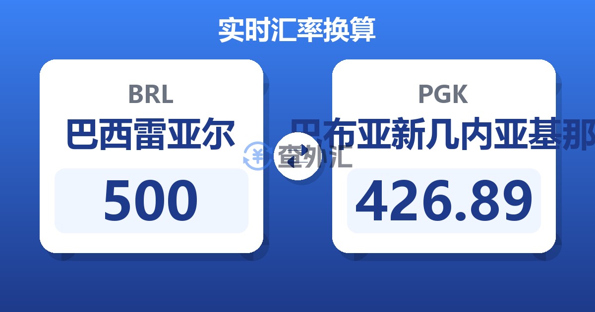500巴西雷亚尔兑巴布亚新几内亚基那