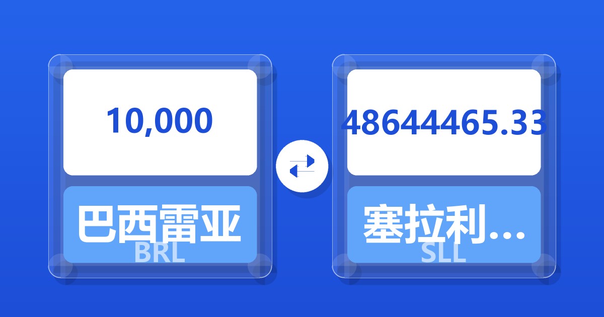 10,000巴西雷亚尔兑塞拉利昂利昂（旧）