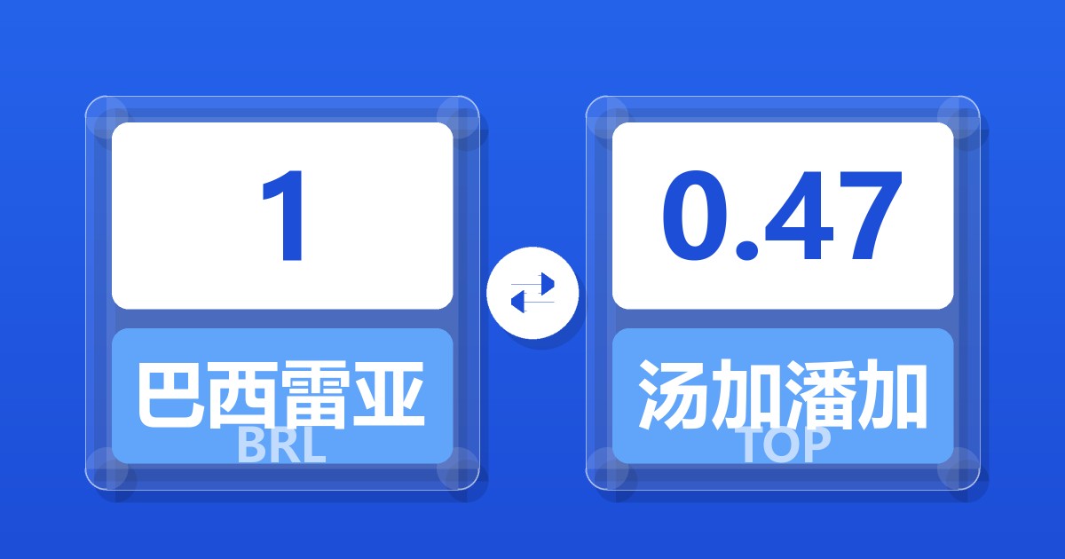 1巴西雷亚尔兑汤加潘加