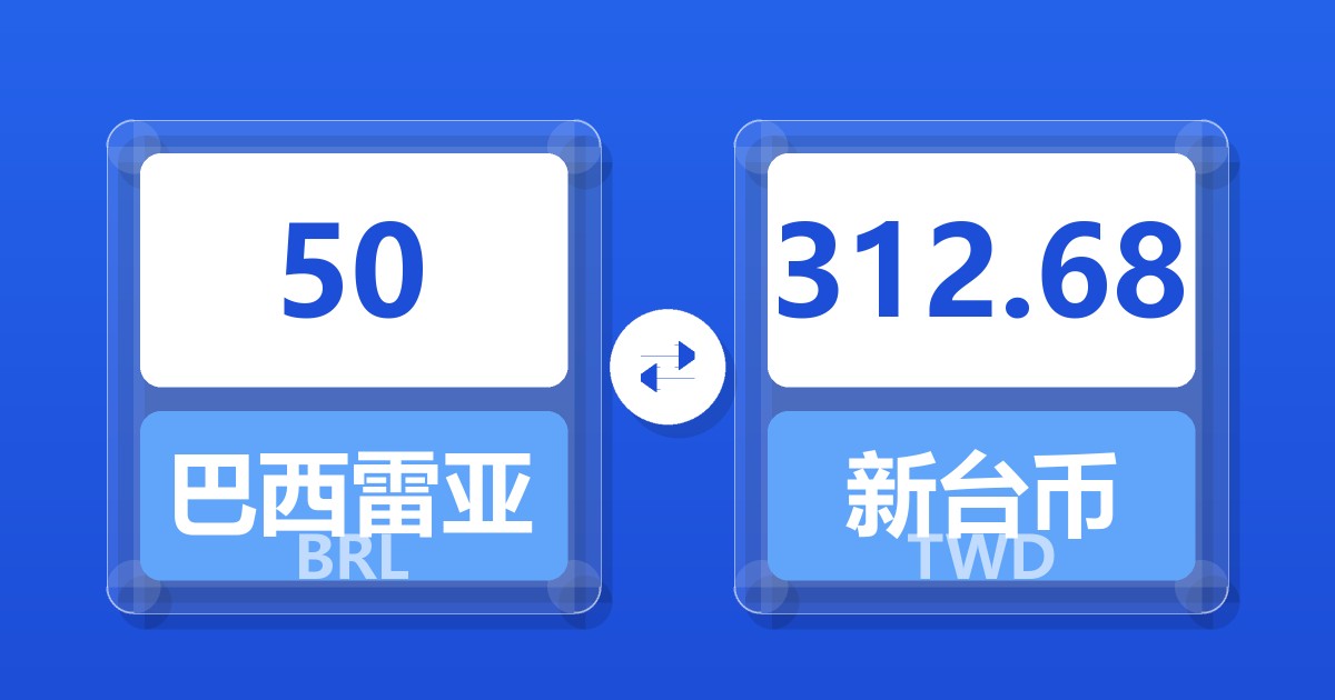 50巴西雷亚尔兑新台币