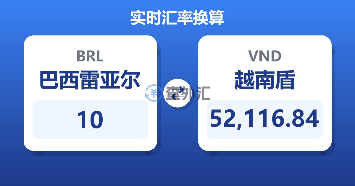 10巴西雷亚尔兑越南盾