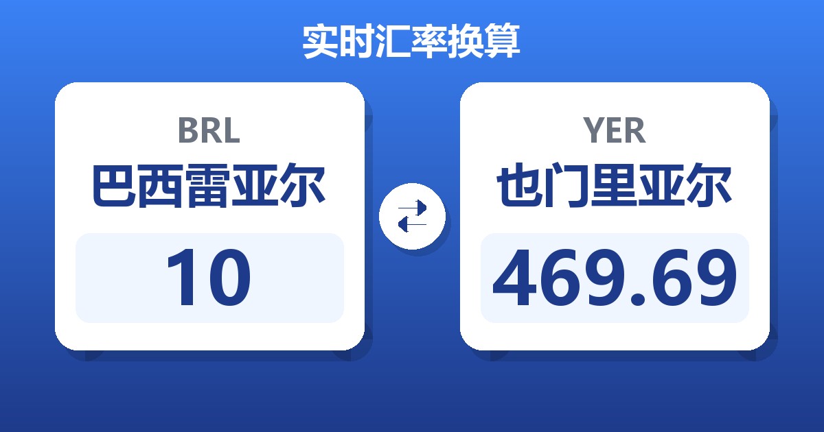 10巴西雷亚尔兑也门里亚尔