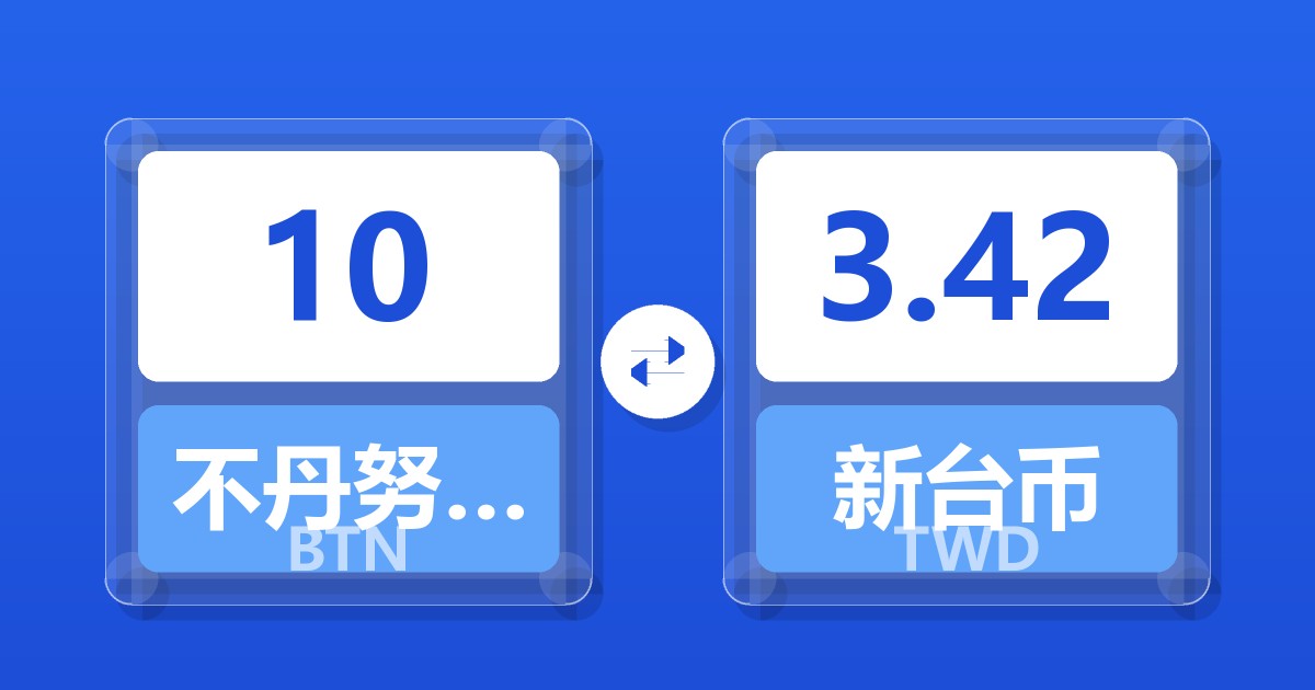 10不丹努尔特鲁姆兑新台币