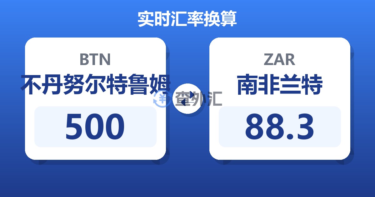 500不丹努尔特鲁姆兑南非兰特