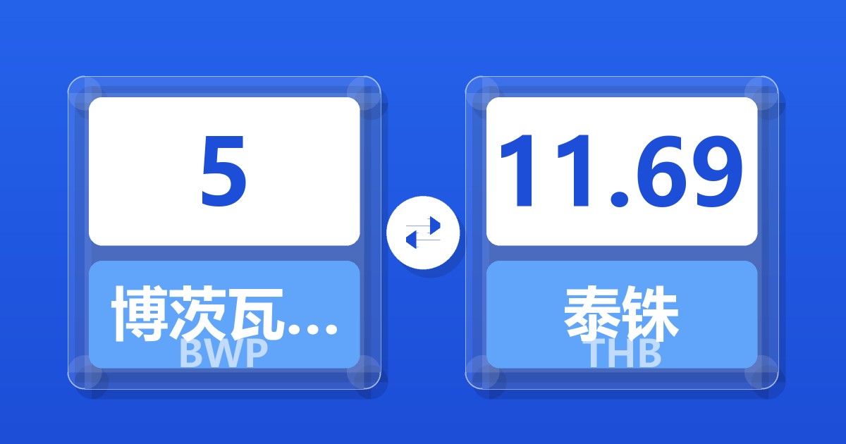 5博茨瓦纳普拉兑泰铢