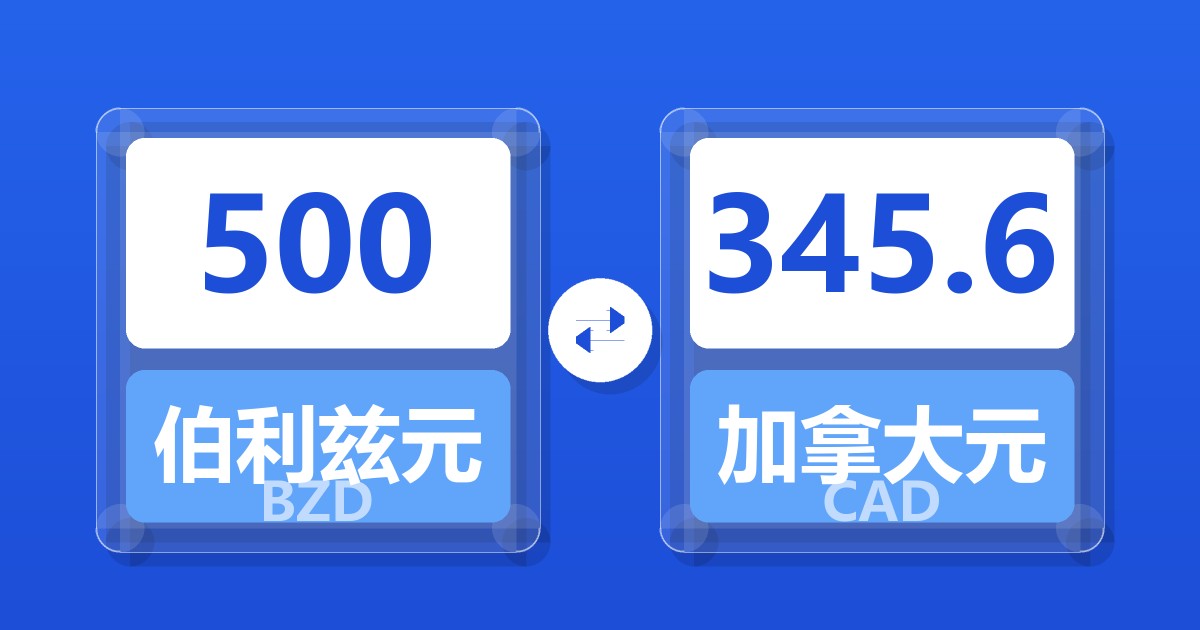 500伯利兹元兑加拿大元