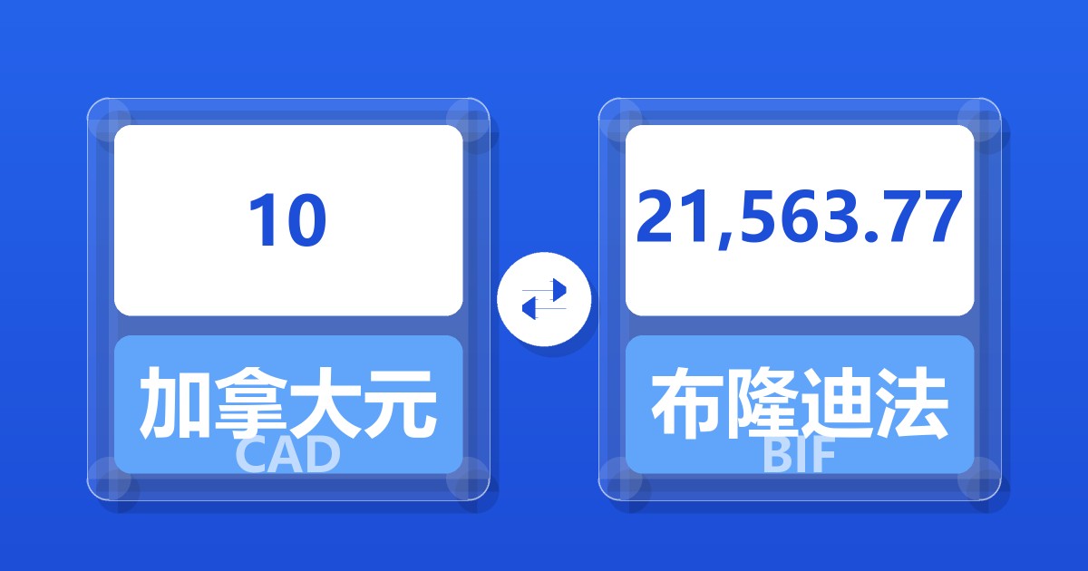 10加拿大元兑布隆迪法郎