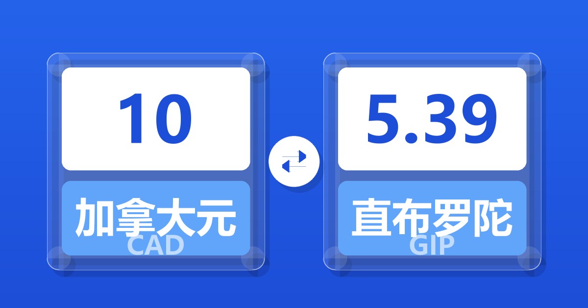 10加拿大元兑直布罗陀镑