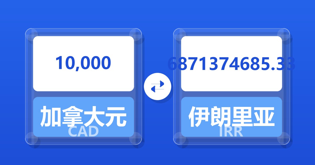 10,000加拿大元兑伊朗里亚尔