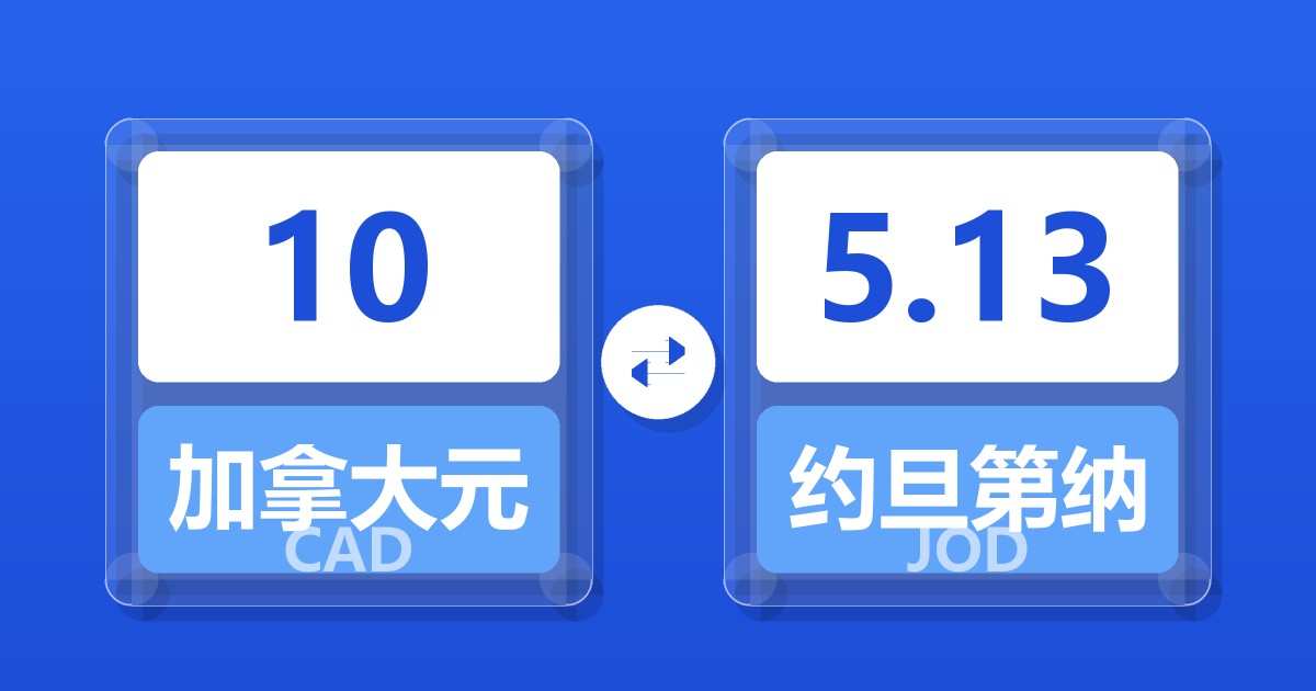 10加拿大元兑约旦第纳尔