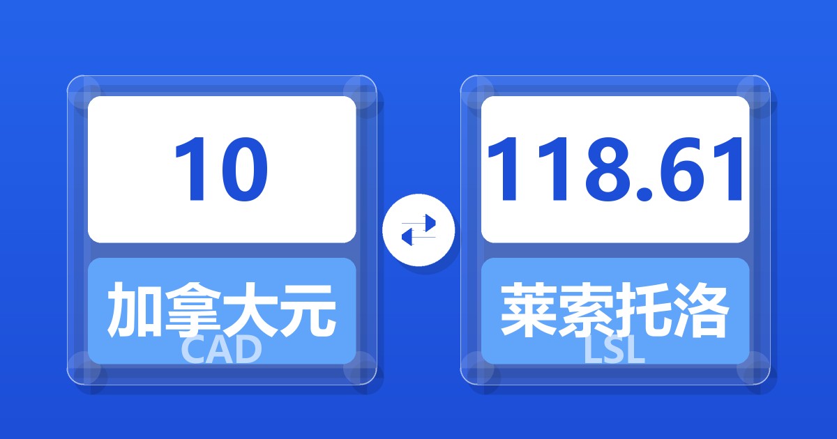 10加拿大元兑莱索托洛蒂