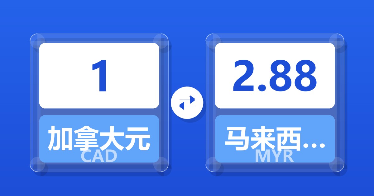 1加拿大元兑马来西亚林吉特