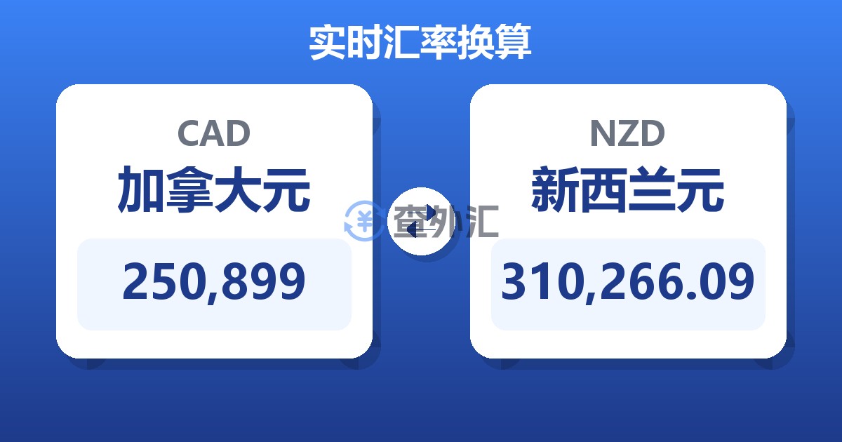 250,899加拿大元兑新西兰元