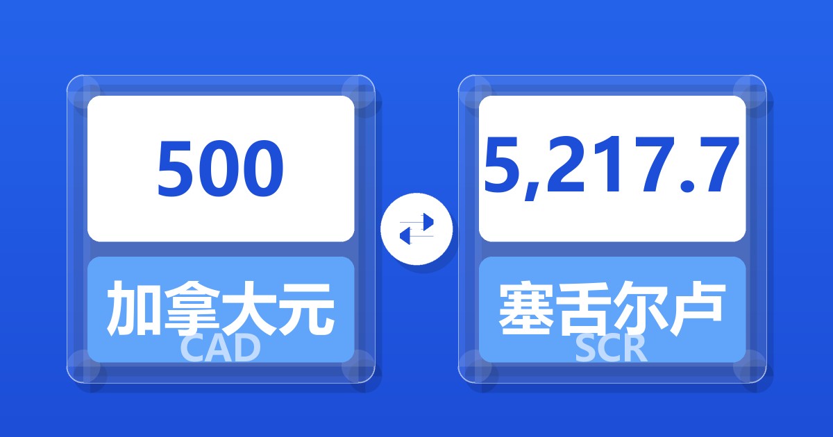 500加拿大元兑塞舌尔卢比