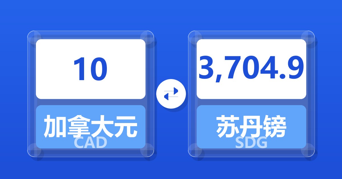 10加拿大元兑苏丹镑