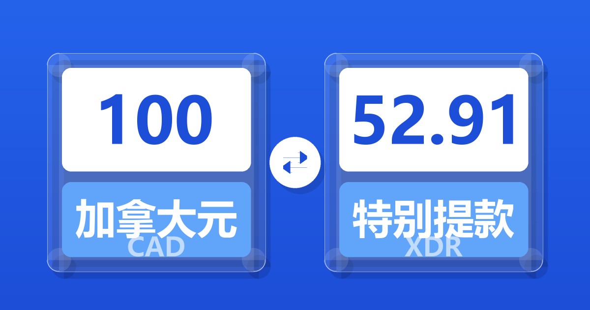 100加拿大元兑特别提款权