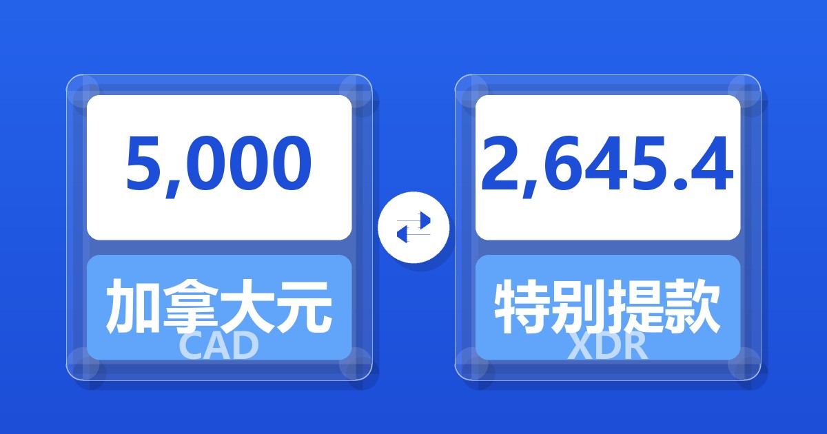 5,000加拿大元兑特别提款权