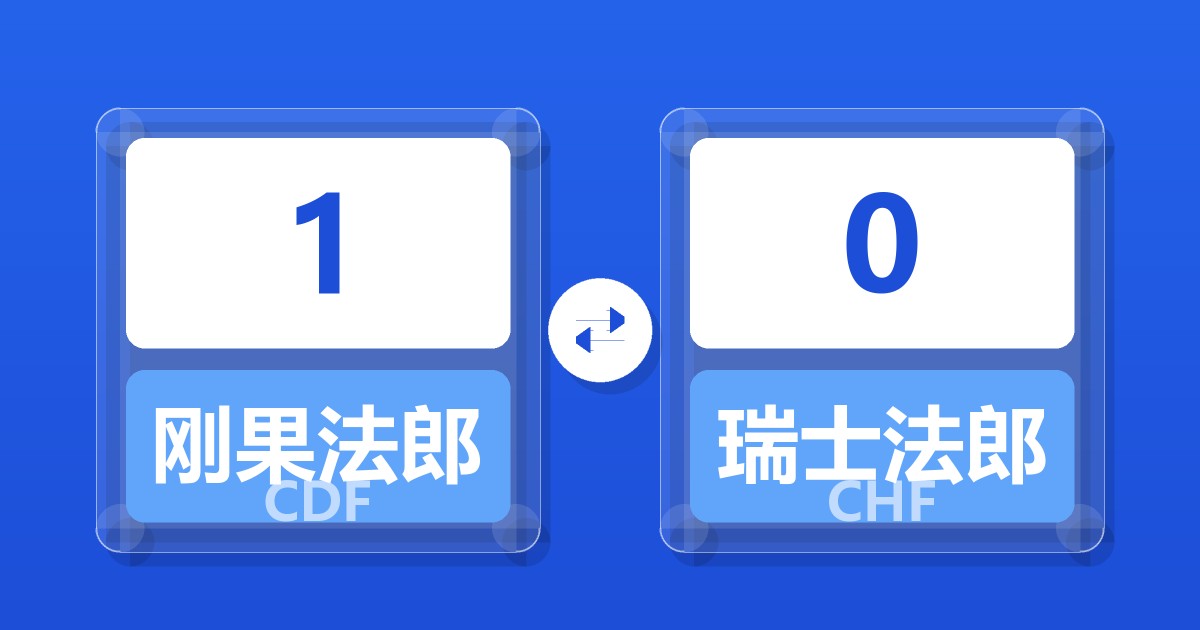 1刚果法郎兑瑞士法郎