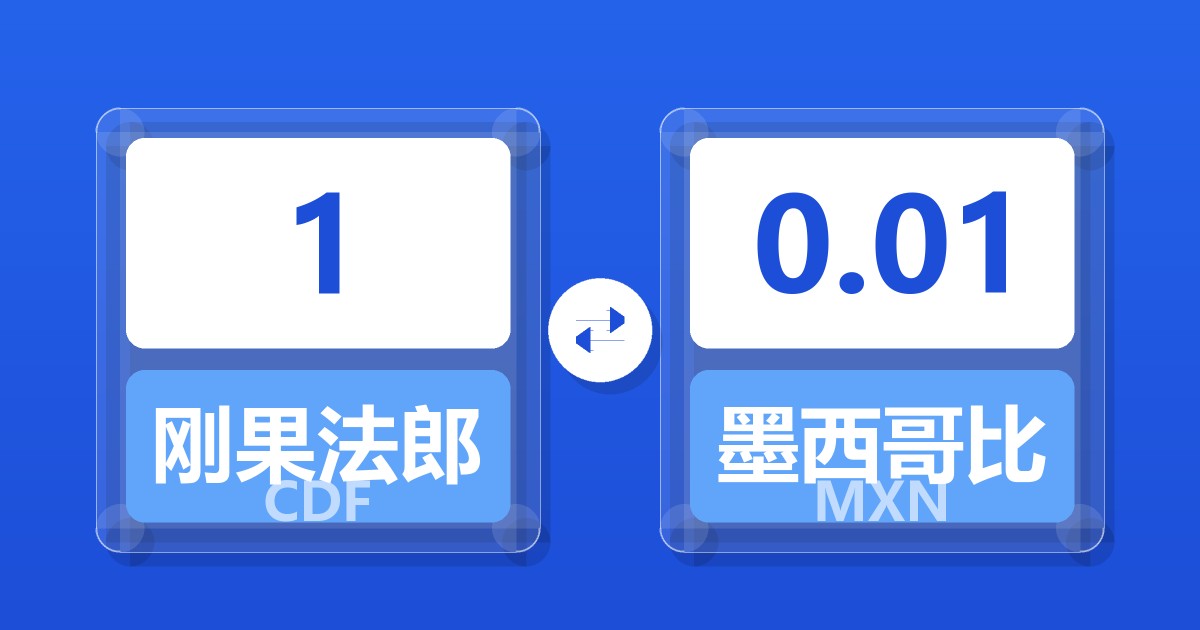 1刚果法郎兑墨西哥比索