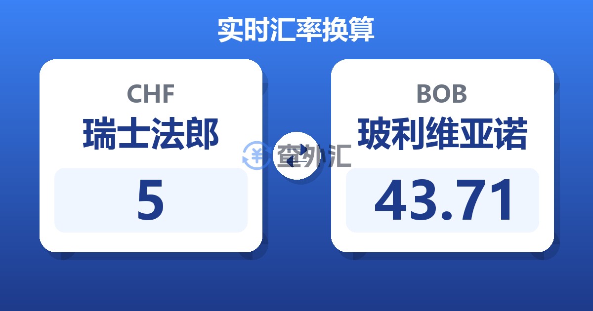 5瑞士法郎兑玻利维亚诺