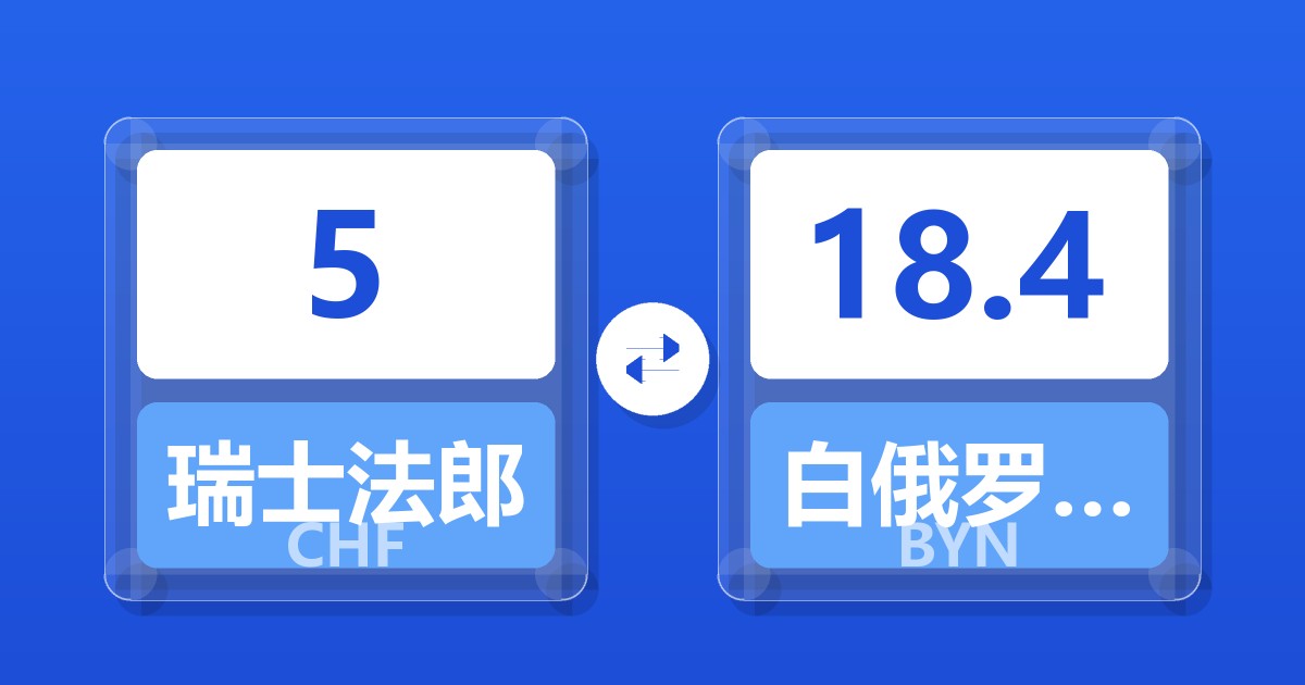 5瑞士法郎兑白俄罗斯卢布