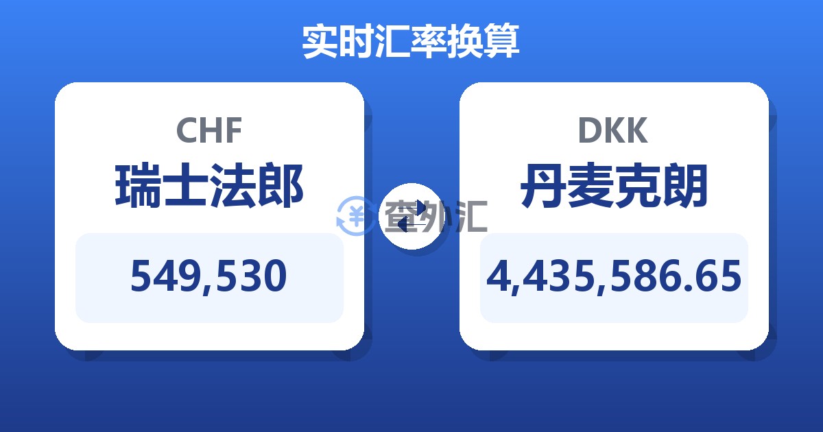 549,530瑞士法郎兑丹麦克朗