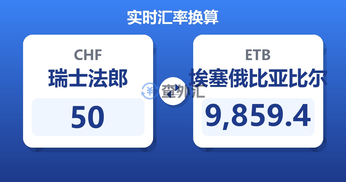 50瑞士法郎兑埃塞俄比亚比尔